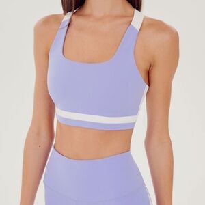 Splits59 Miles Rigor Bra NEW WITH TAGS- Purple haze/white